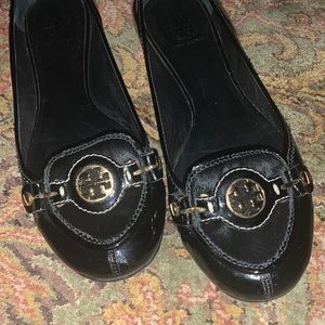 Tory Burch Jackie Flats with Calf Hair and Double T Gold logo - women’s 9.5